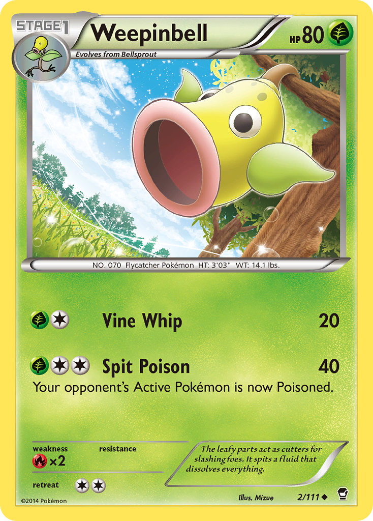 Weepinbell (2/111) [XY: Furious Fists] | Mega City Incorporated