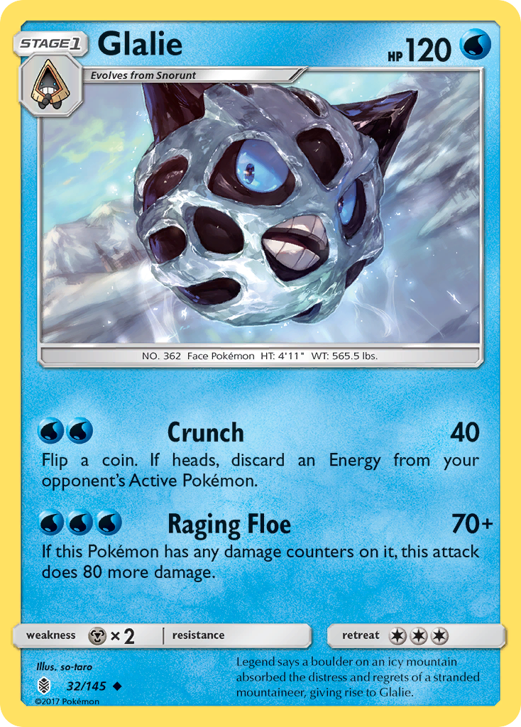 Glalie (32/145) [Sun & Moon: Guardians Rising] | Mega City Incorporated