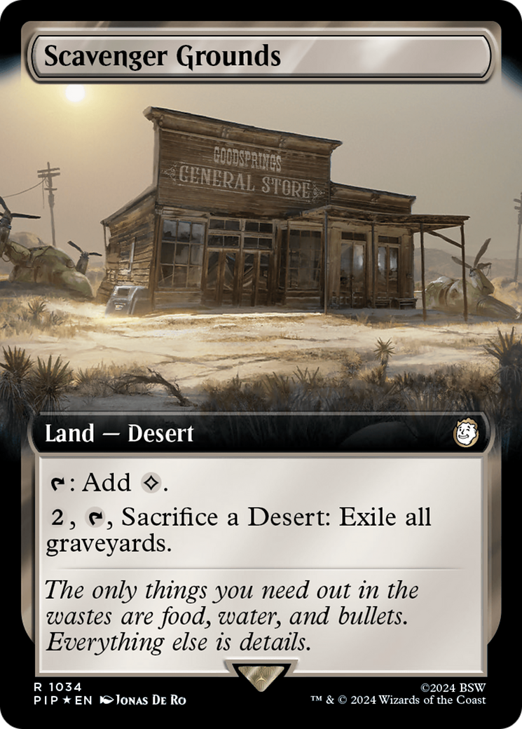 Scavenger Grounds (Extended Art) (Surge Foil) [Fallout] | Mega City Incorporated