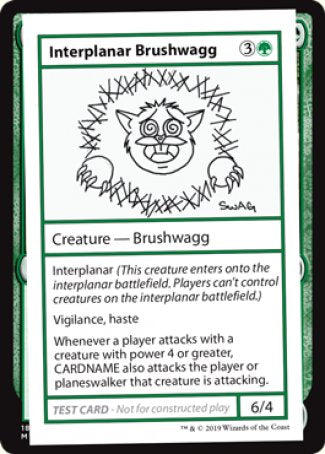 Interplanar Brushwagg (2021 Edition) [Mystery Booster Playtest Cards] | Mega City Incorporated