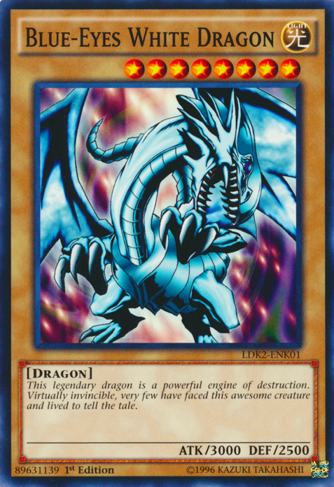 Blue-Eyes White Dragon (Version 1) [LDK2-ENK01] Common | Mega City Incorporated