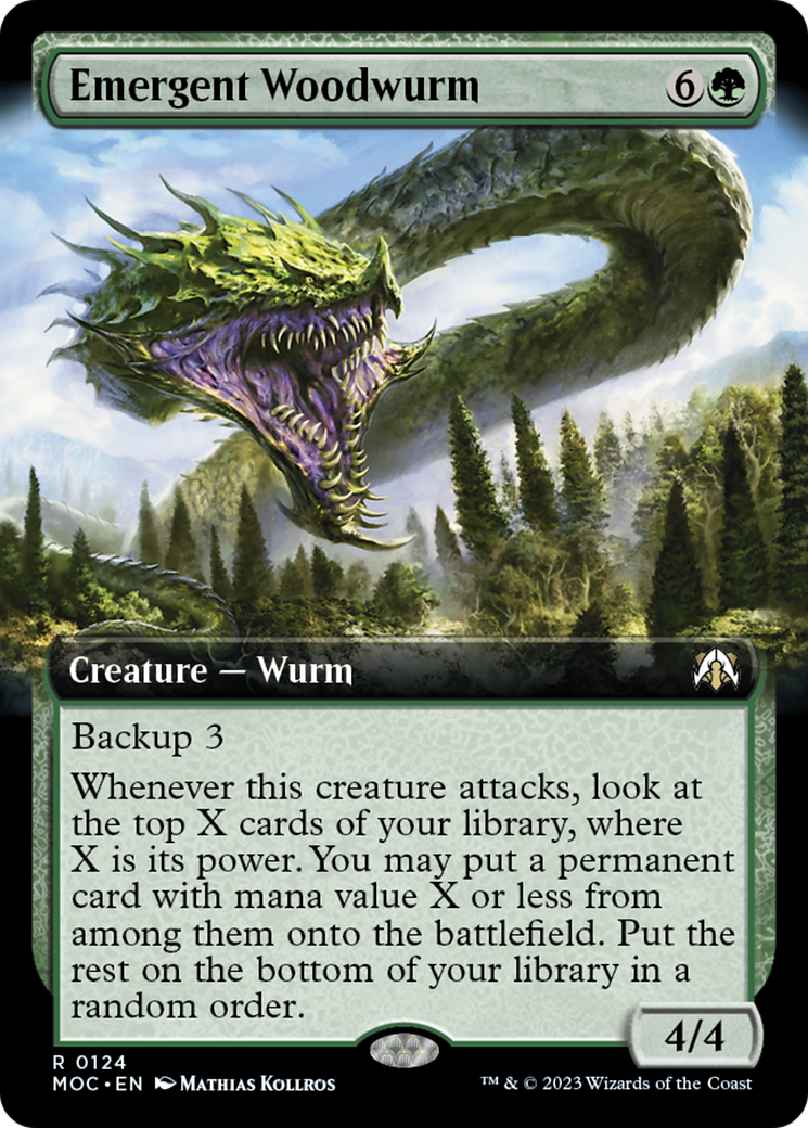 Emergent Woodwurm (Extended Art) [March of the Machine Commander] | Mega City Incorporated