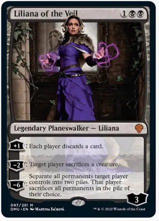 Magic: The Gathering Fackova's Liliana of the Veil Card Single Sided Fleece Throw Blanket | 45 x 60 Inches | Mega City Incorporated