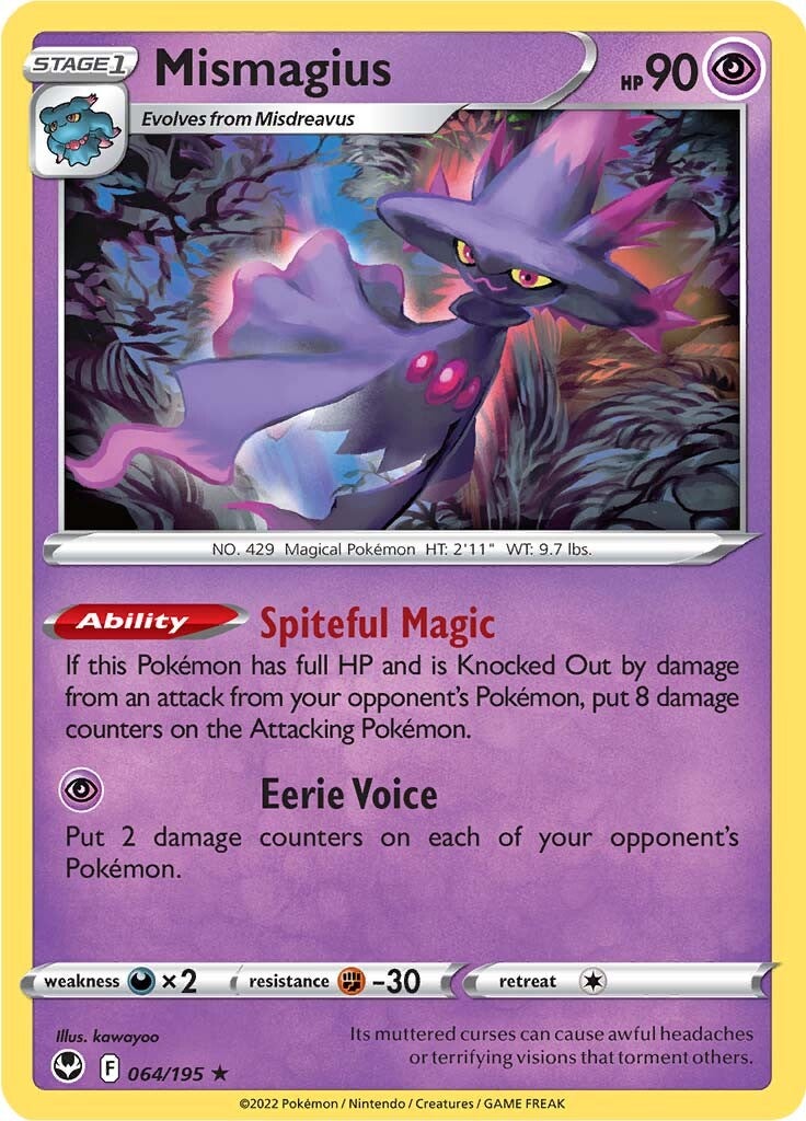 Mismagius (064/195) [Sword & Shield: Silver Tempest] | Mega City Incorporated
