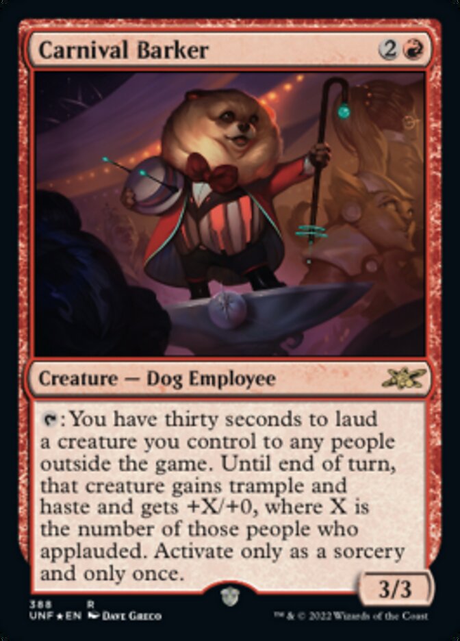 Carnival Barker (Galaxy Foil) [Unfinity] | Mega City Incorporated