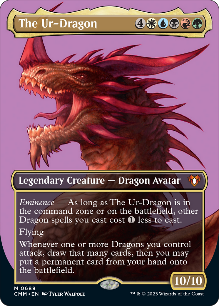 The Ur-Dragon (Borderless Profile) [Commander Masters] | Mega City Incorporated