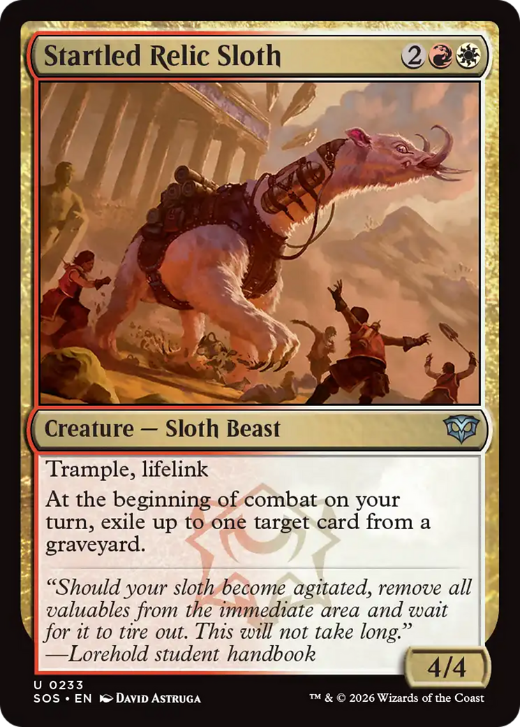 Startled Relic Sloth [Secrets of Strixhaven] | Mega City Incorporated