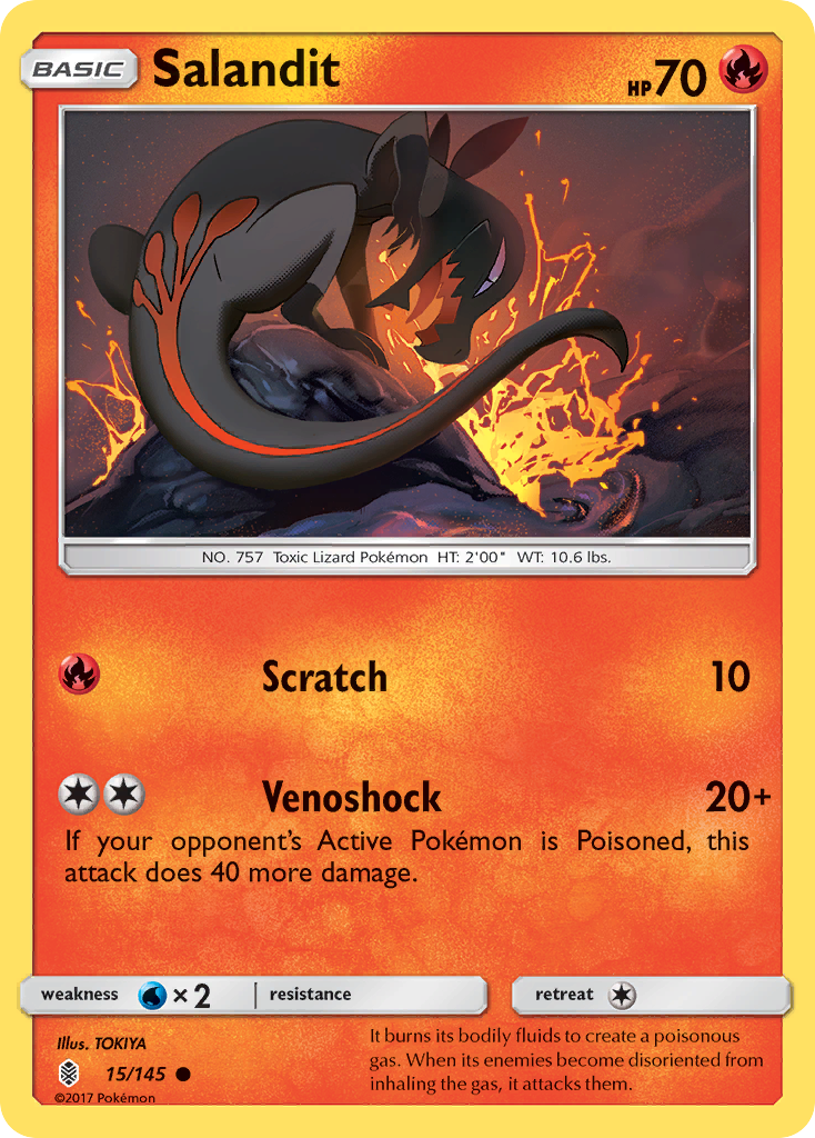 Salandit (15/145) [Sun & Moon: Guardians Rising] | Mega City Incorporated