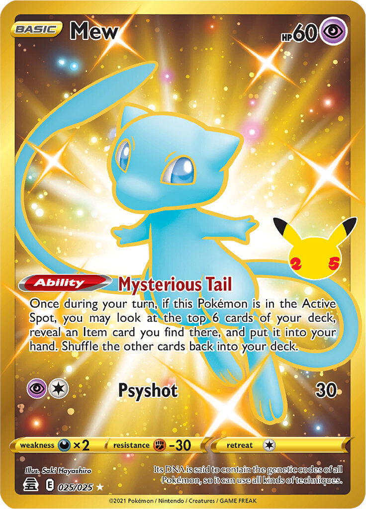 Mew (025/025) (Gold) [Celebrations: 25th Anniversary] | Mega City Incorporated