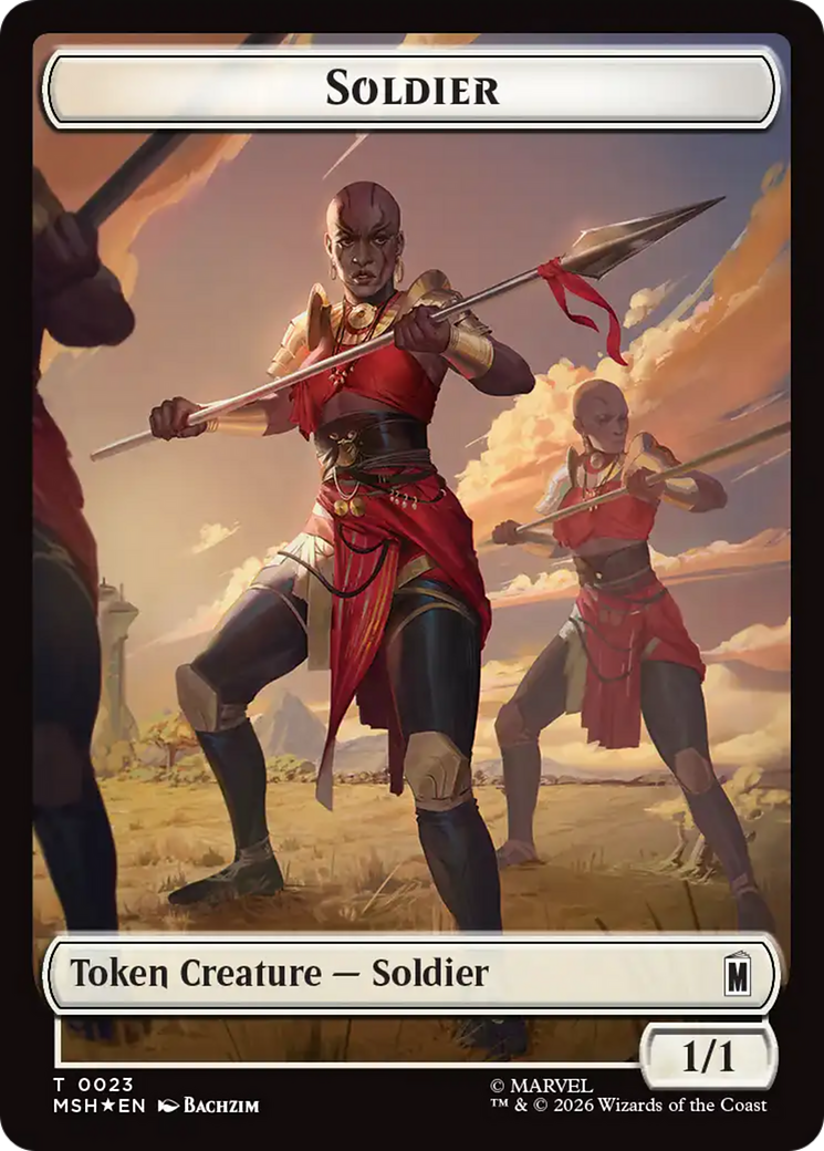 Goat // Soldier Double-Sided Token (Surge Foil) [Marvel Super Heroes Commander Tokens] | Mega City Incorporated