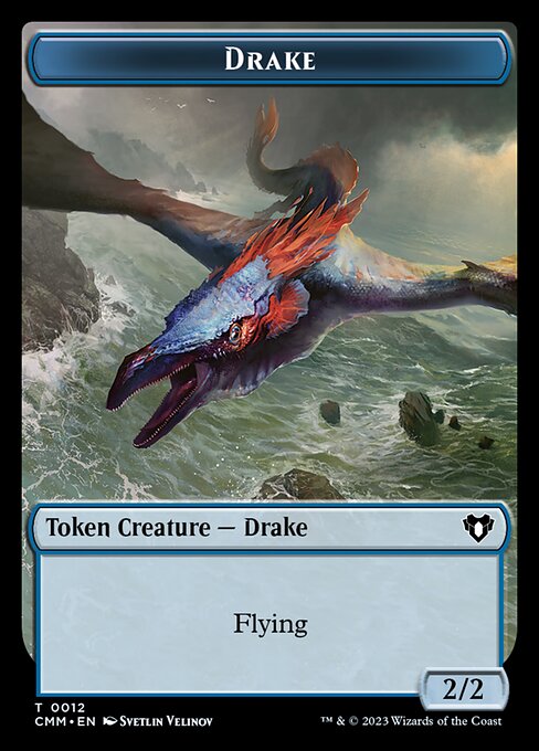 Spirit (0010) // Drake Double-Sided Token [Commander Masters Tokens] | Mega City Incorporated