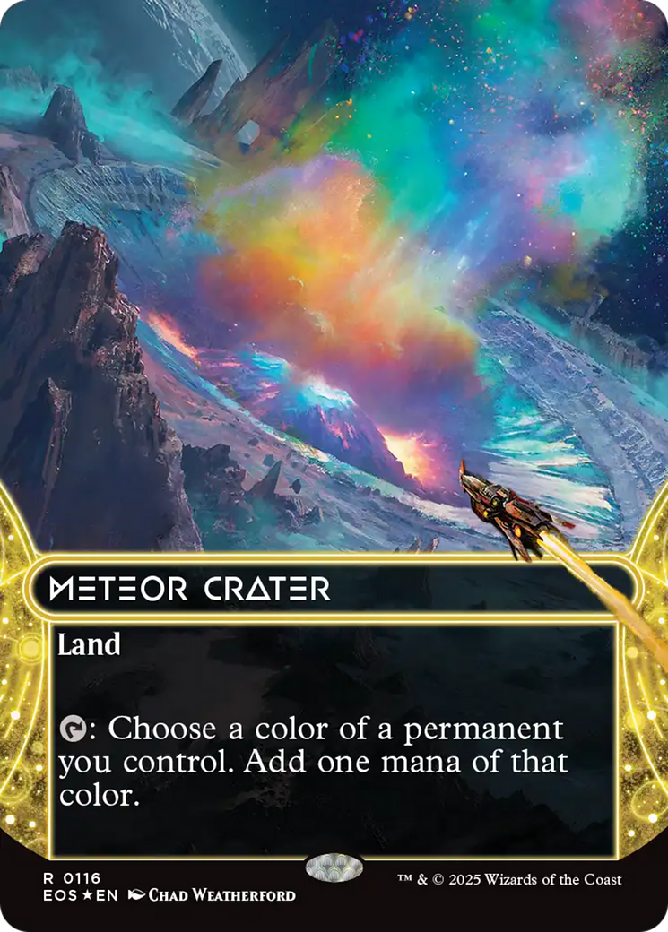 Meteor Crater (0116) (Borderless) (Galaxy Foil) [Edge of Eternities: Stellar Sights] | Mega City Incorporated