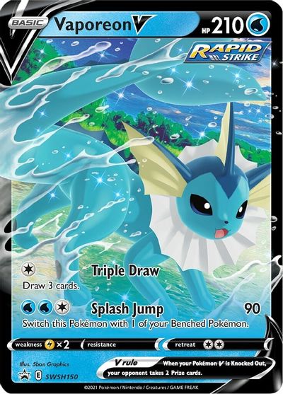 Vaporeon V (SWSH150) [Sword & Shield: Black Star Promos] | Mega City Incorporated