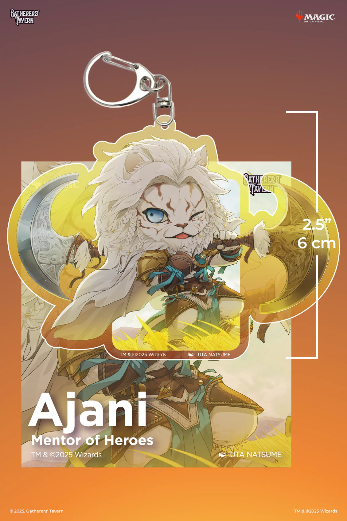 Ajani Mentor of Heroes Keychain | Mega City Incorporated