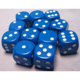 Chessex: Opaque 16Mm D6 Blue/Black | Mega City Incorporated