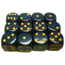 Chessex: Opaque 16Mm D6 Dusty Blue/Copper Dice | Mega City Incorporated