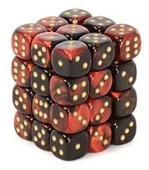 Chessex: Gemini Black-Red/Gold 12Mm D6 Dice Block | Mega City Incorporated