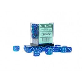 Chessex Gemini Blue-Blue/Light Blue 12MM D6 Dice Block | Mega City Incorporated