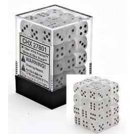 Chessex: Frosted Clear/Black 12Mm D6 Dice Block | Mega City Incorporated