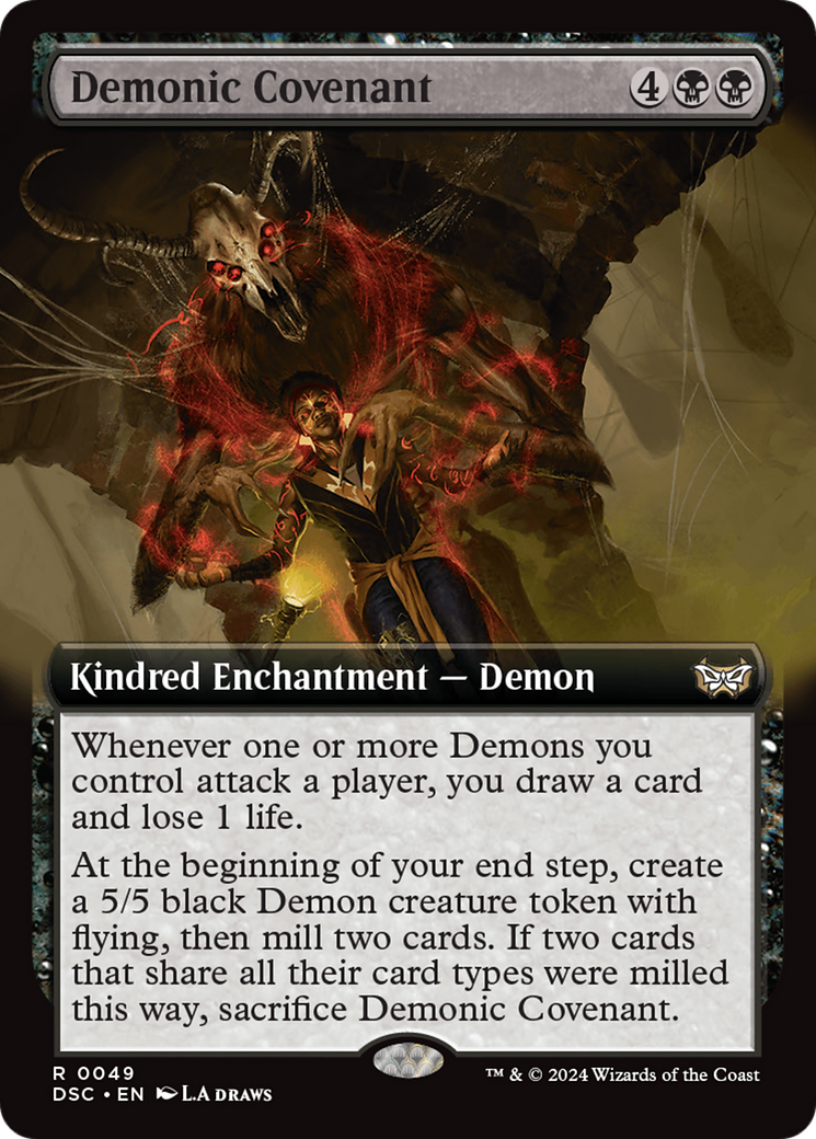 Demonic Covenant (Extended Art) [Duskmourn: House of Horror Commander] | Mega City Incorporated