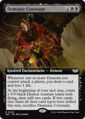 Demonic Covenant (Extended Art) [Duskmourn: House of Horror Commander] | Mega City Incorporated