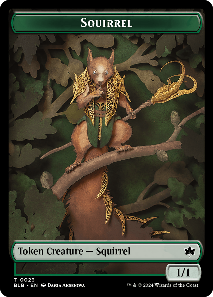 Squirrel // Darkstar Augur Double-Sided Token [Bloomburrow Tokens] | Mega City Incorporated