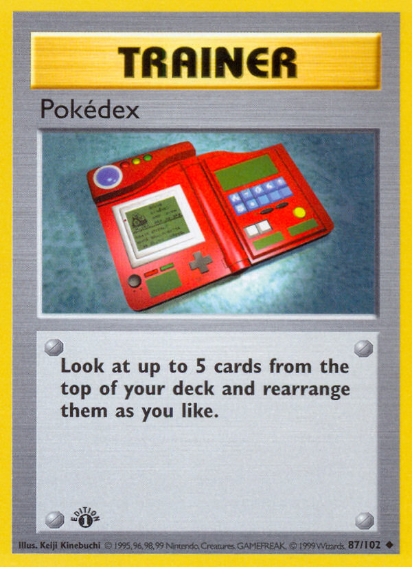 Pokedex (87/102) (Shadowless) [Base Set 1st Edition] | Mega City Incorporated