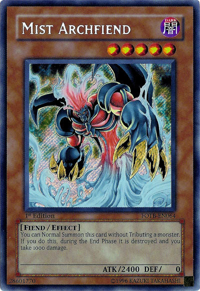 Mist Archfiend [FOTB-EN064] Secret Rare | Mega City Incorporated