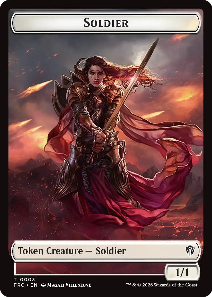 Soldier // Shark Double-Sided Token [Reality Fracture Commander Tokens] | Mega City Incorporated
