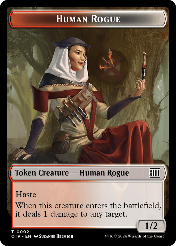 Human Rogue Token [Outlaws of Thunder Junction: Breaking News Tokens] | Mega City Incorporated