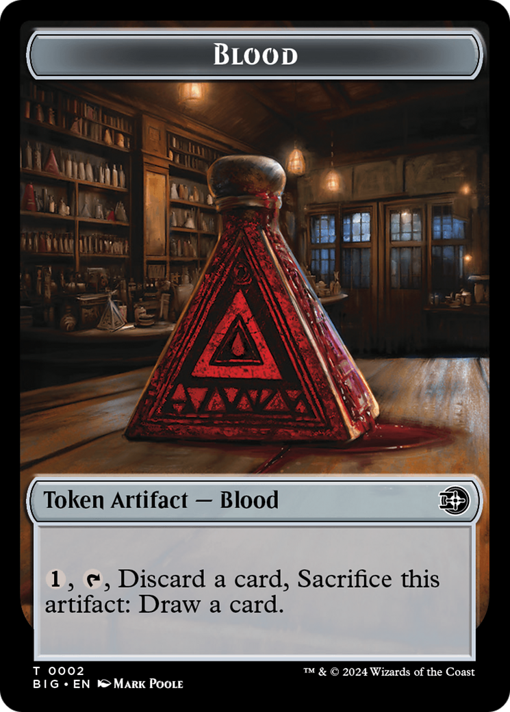 Mercenary // Blood Double-Sided Token [Outlaws of Thunder Junction Tokens] | Mega City Incorporated