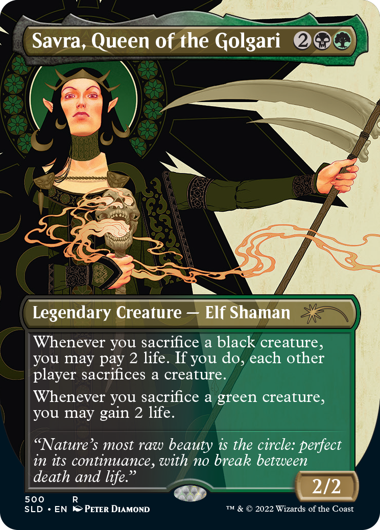 Savra, Queen of the Golgari (Borderless) [Secret Lair Drop Series] | Mega City Incorporated