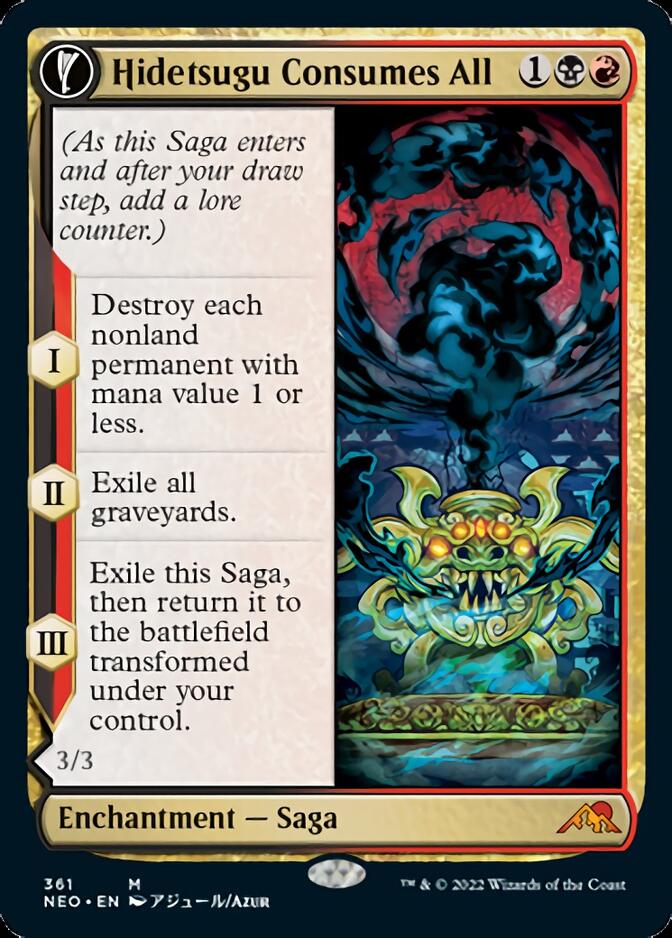 Hidetsugu Consumes All // Vessel of the All-Consuming (Showcase Soft Glow) [Kamigawa: Neon Dynasty] | Mega City Incorporated