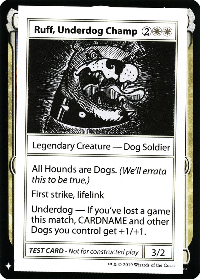 Ruff, Underdog Champ [Mystery Booster Playtest Cards] | Mega City Incorporated