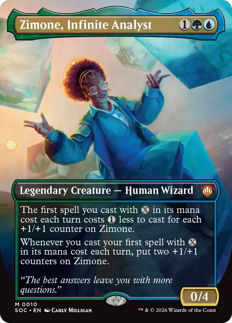 Zimone, Infinite Analyst (Borderless) [Secrets of Strixhaven Commander] | Mega City Incorporated