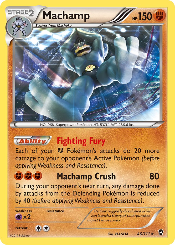 Machamp (46/111) (Cosmos Holo) (Blister Exclusive) [XY: Furious Fists] | Mega City Incorporated