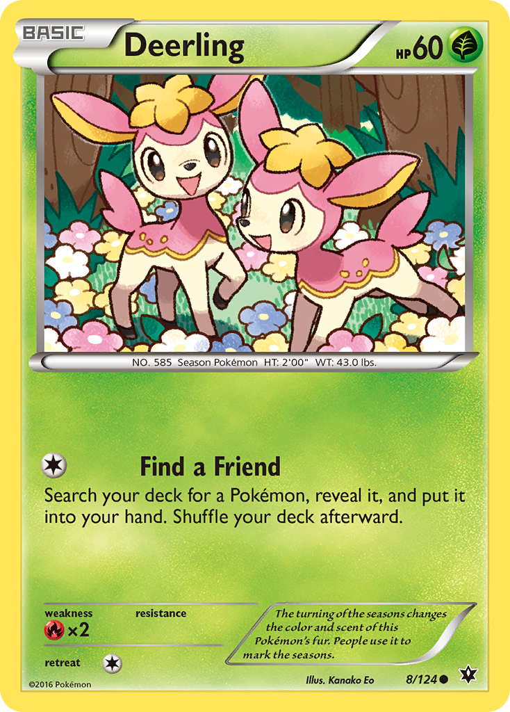 Deerling (8/124) [XY: Fates Collide] | Mega City Incorporated