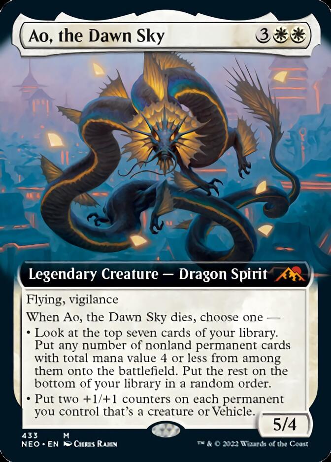 Ao, the Dawn Sky (Extended Art) [Kamigawa: Neon Dynasty] | Mega City Incorporated