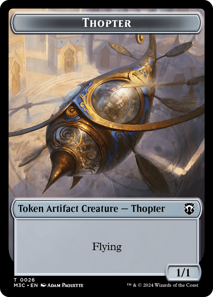 Aetherborn (Ripple Foil) // Thopter Double-Sided Token [Modern Horizons 3 Commander Tokens] | Mega City Incorporated