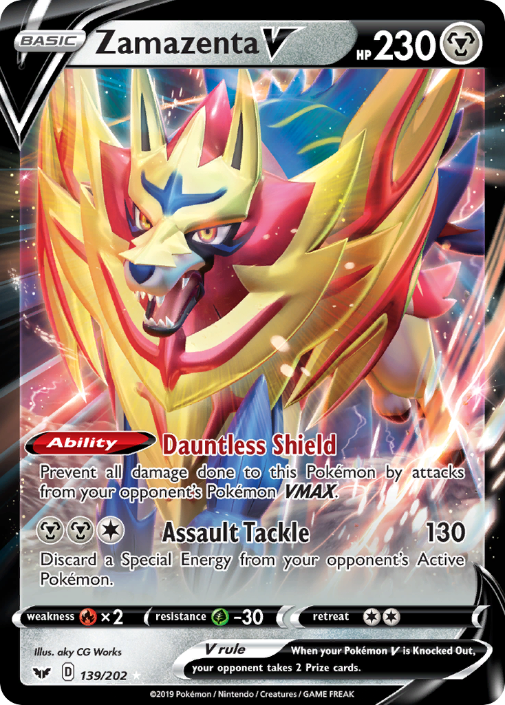 Zamazenta V (139/202) [Sword & Shield: Base Set] | Mega City Incorporated