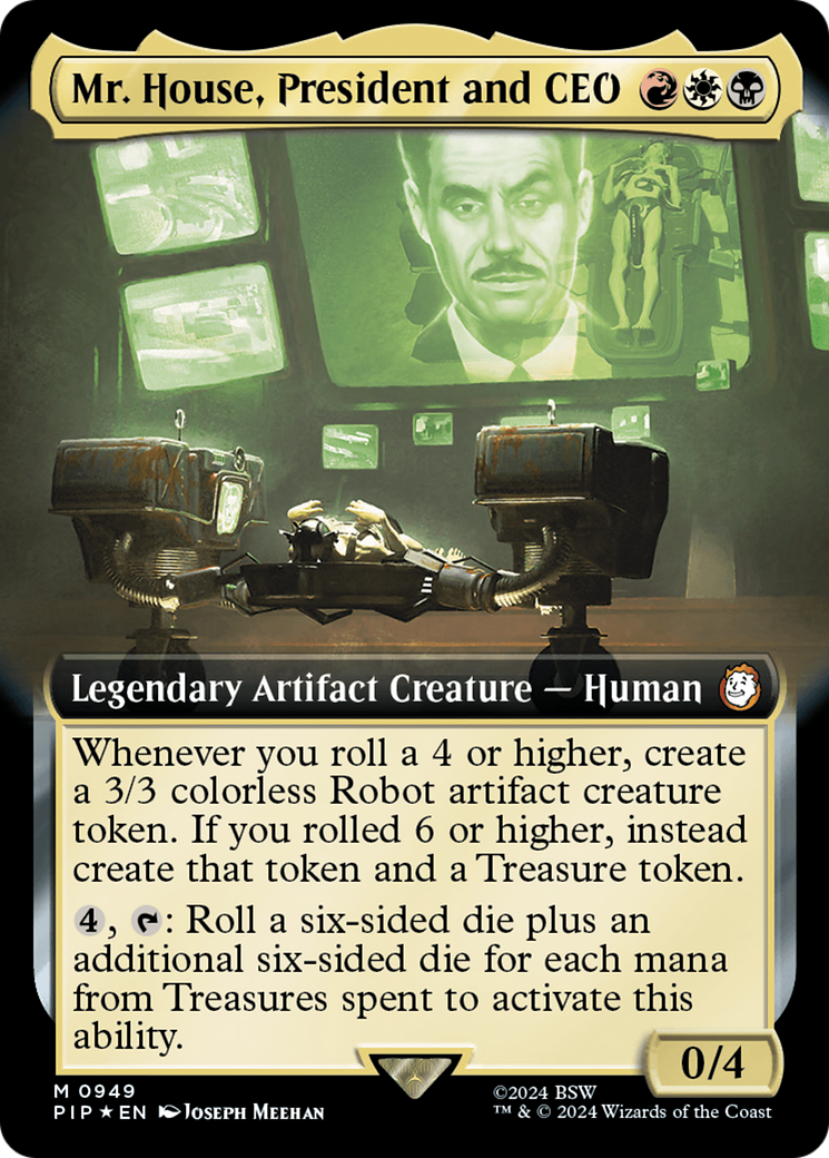 Mr. House, President and CEO (Extended Art) (Surge Foil) [Fallout] | Mega City Incorporated