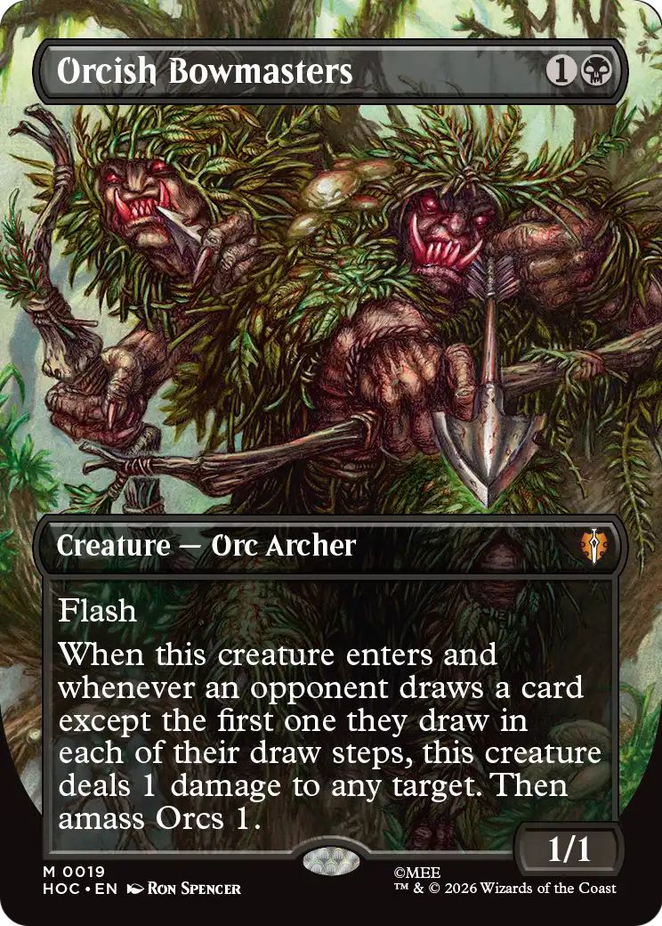 Orcish Bowmasters (Borderless) (Surge Foil) [The Hobbit: Eternal-Legal] | Mega City Incorporated