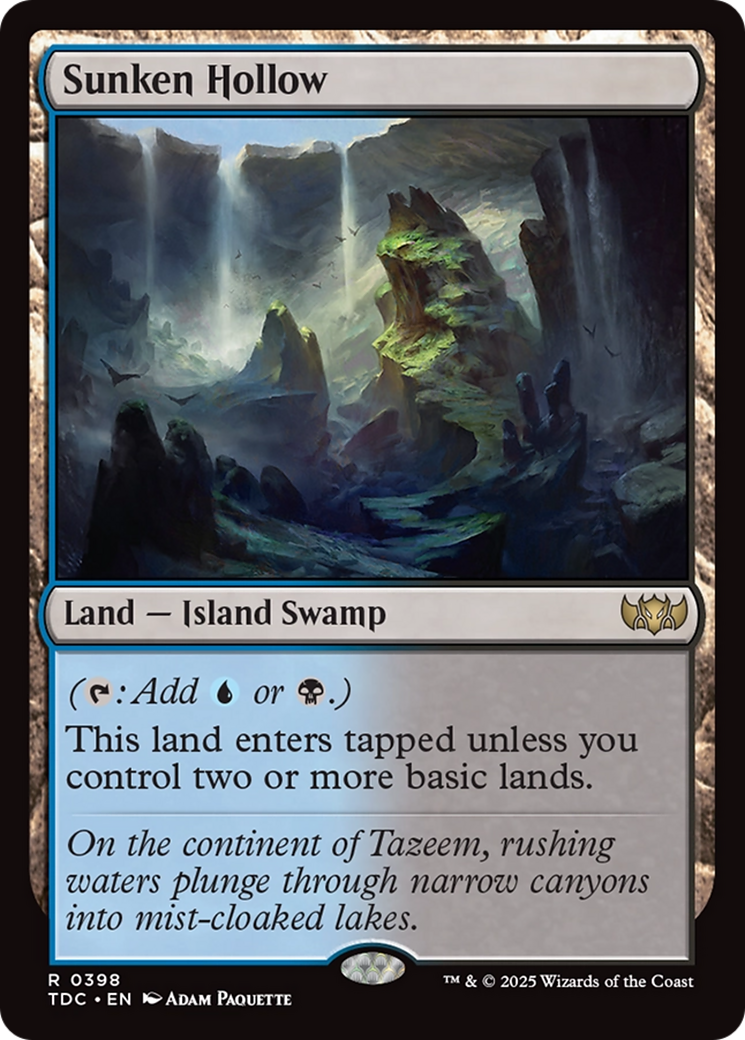 Sunken Hollow [Tarkir: Dragonstorm Commander] | Mega City Incorporated