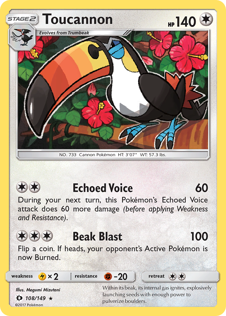 Toucannon (108/149) [Sun & Moon: Base Set] | Mega City Incorporated