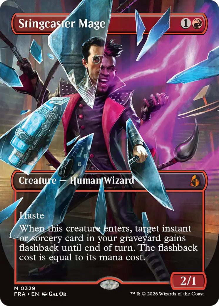 Stingcaster Mage (Borderless) [Reality Fracture] | Mega City Incorporated