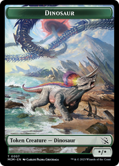 Treasure (21) // Dinosaur Double-Sided Token [March of the Machine Tokens] | Mega City Incorporated