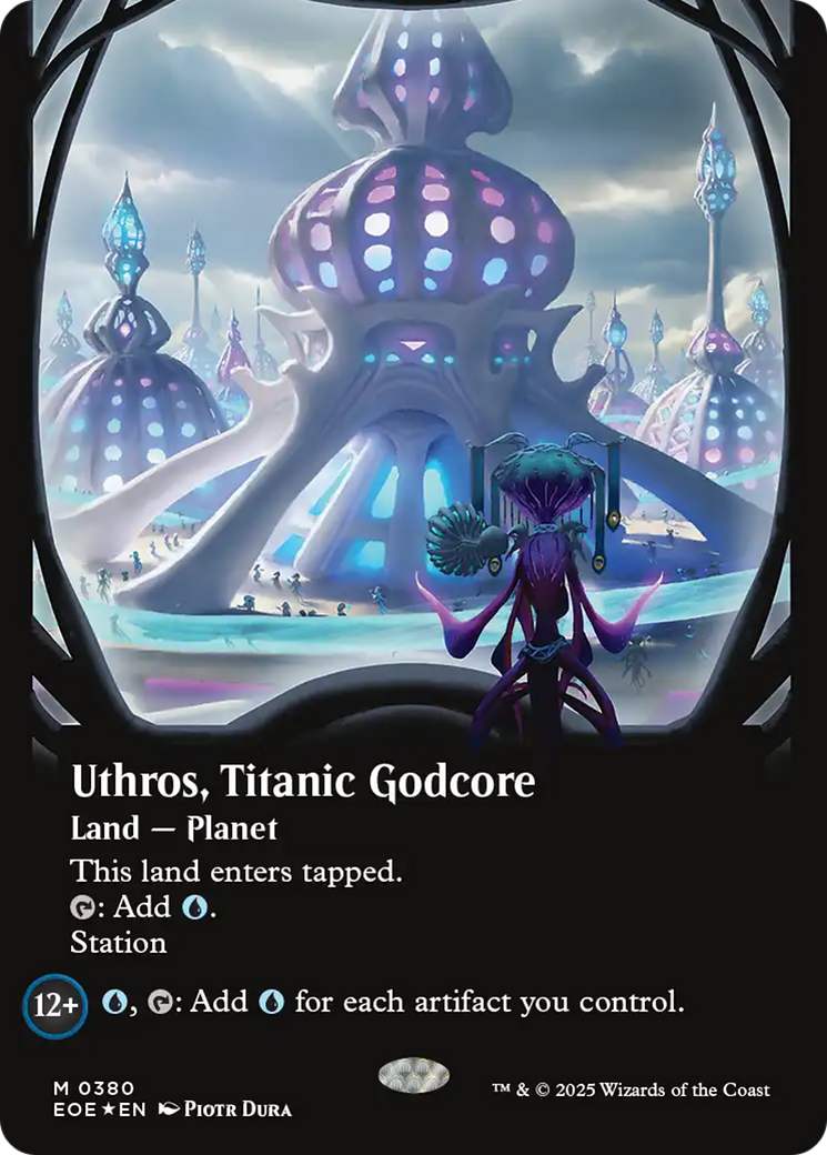 Uthros, Titanic Godcore (Borderless) (Galaxy Foil) [Edge of Eternities] | Mega City Incorporated