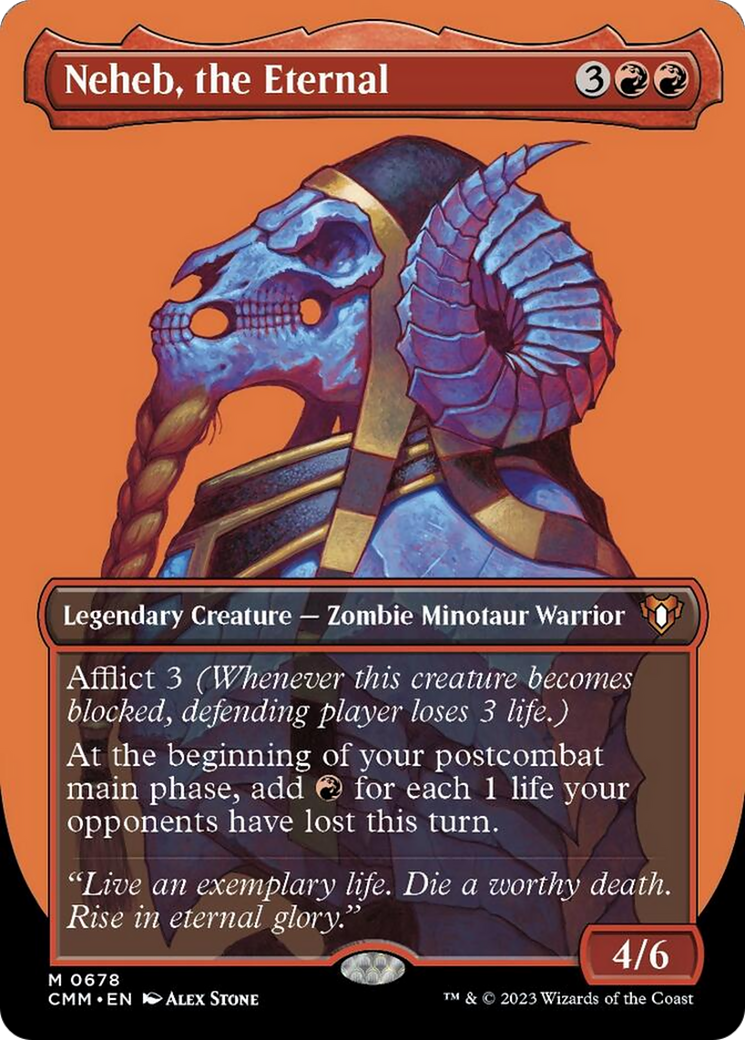 Neheb, the Eternal (Borderless Profile) [Commander Masters] | Mega City Incorporated