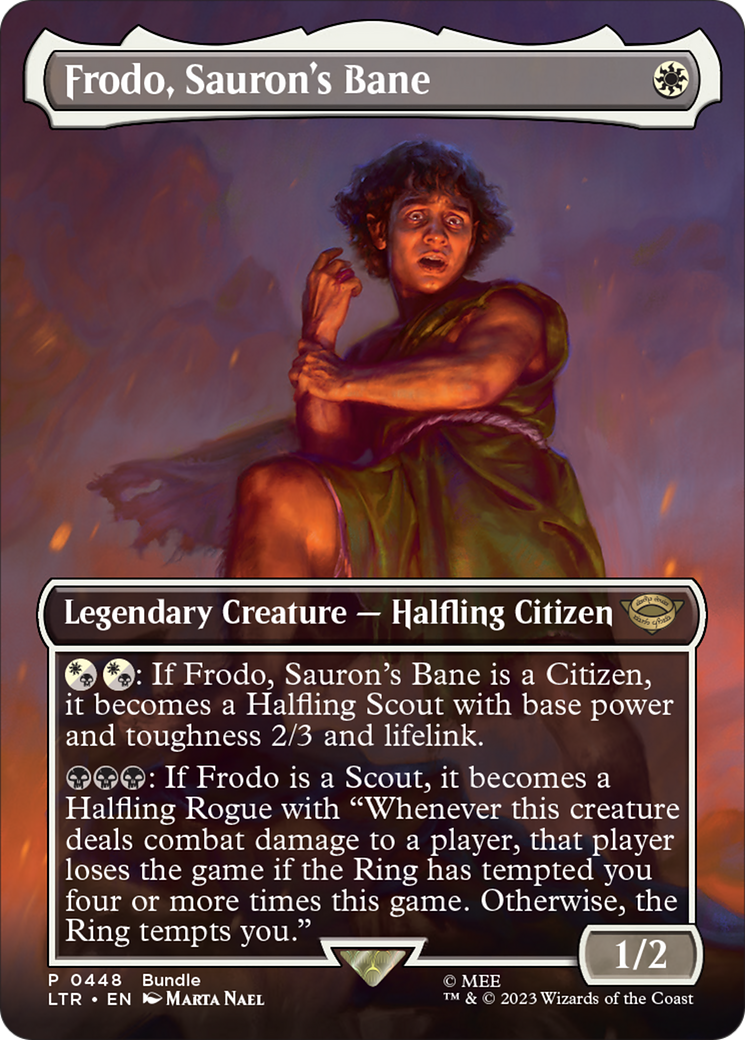 Frodo, Sauron's Bane (Borderless Alternate Art) [The Lord of the Rings: Tales of Middle-Earth] | Mega City Incorporated