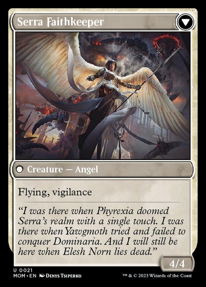 Invasion of Dominaria // Serra Faithkeeper [March of the Machine] | Mega City Incorporated